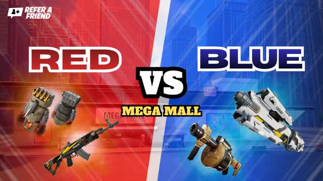 🔵🔴BEST EPIC RED VS BLUE🔴🔵- MEGA MALL