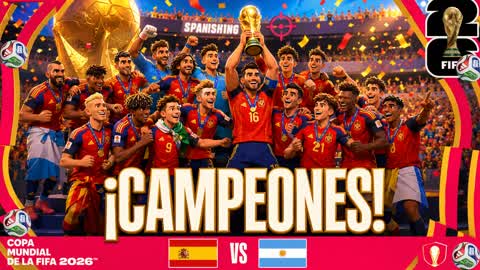 ESPAÑA CAMPEÓN DEL MUNDO 2026 FELICIDADE