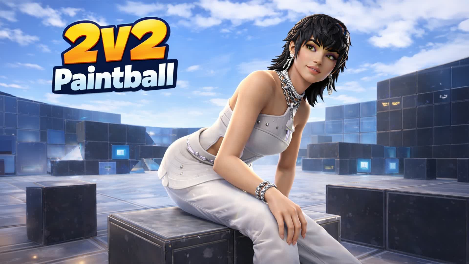 2対2のペイントボールシミュレーター(一人称)