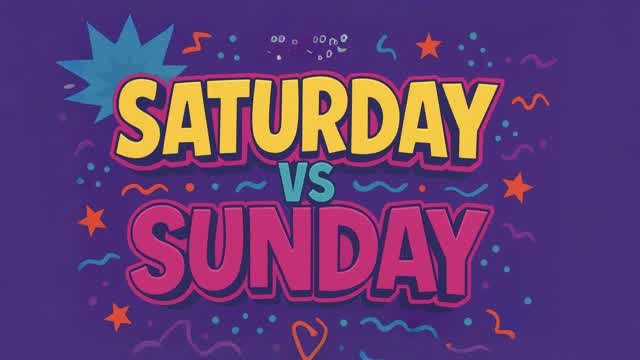 Capture 1 – SATURDAY vs SUNDAY ⛅️ SABADO vs DOMINGO
