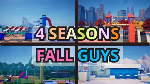 Fall Guys 4 Seasons 2D Parkour 🍂❄️🌸☀️