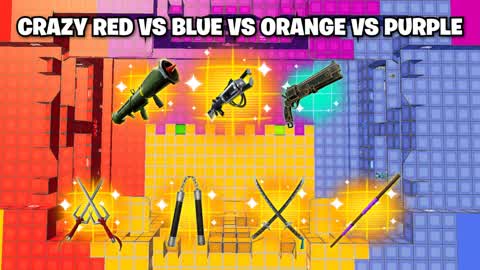 CRAZY RED VS BLUE VS ORANGE VS PURPLE