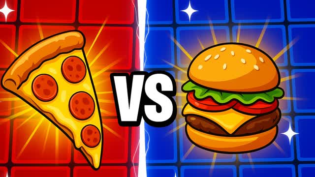 RED VS BLUE: PIZZA VS BURGER