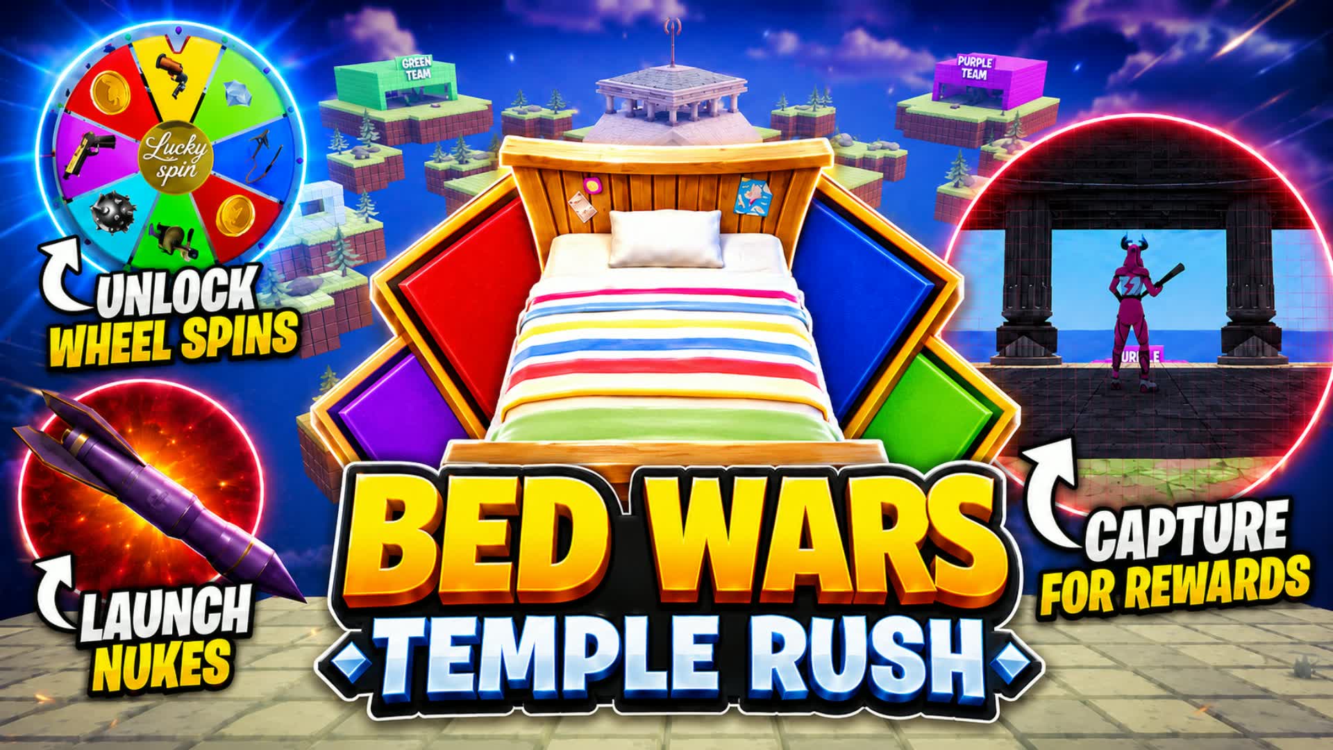 BED WARS: TEMPLE RUSH