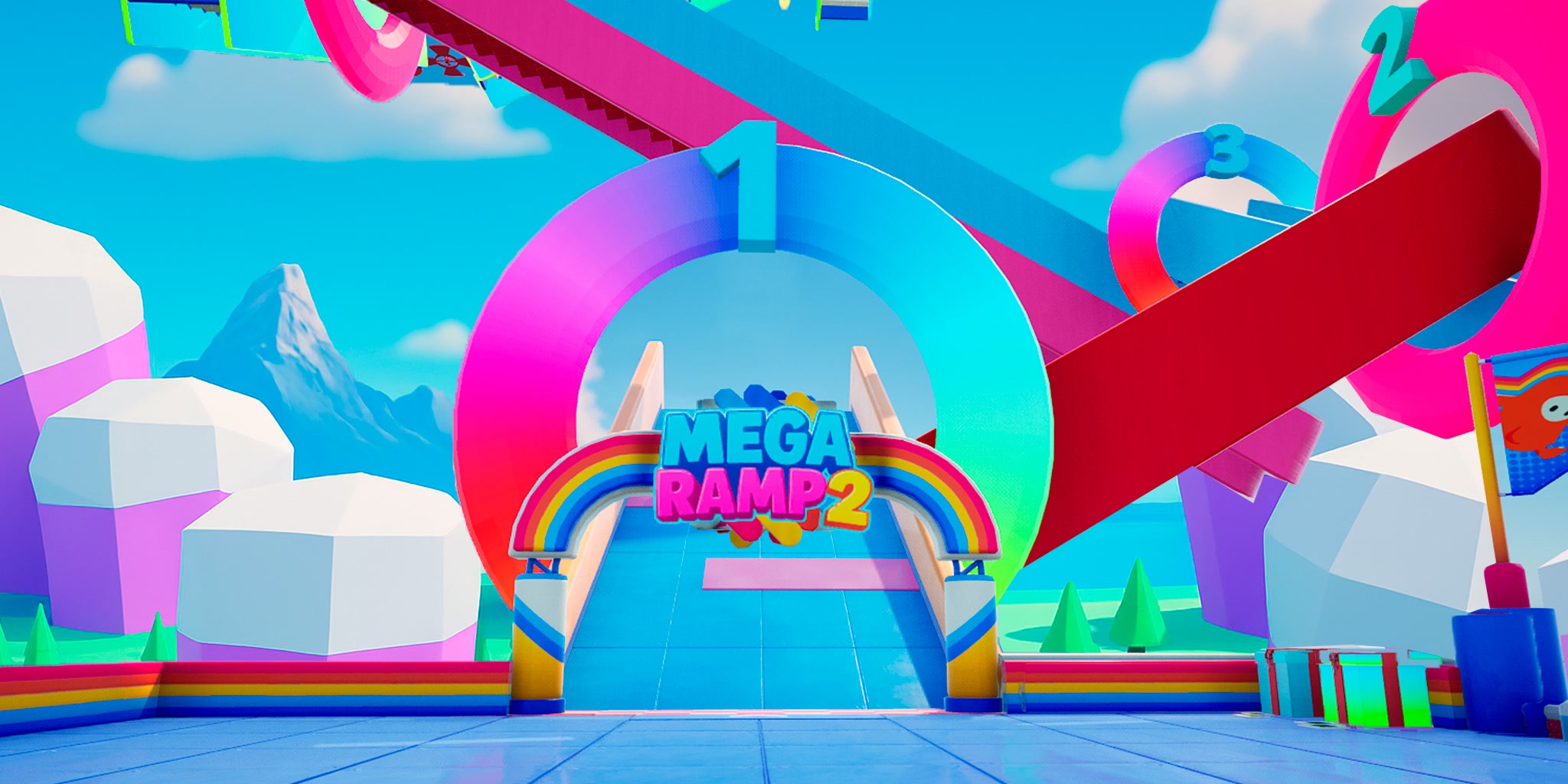 MEGA RAMP 2 - FALL GUYS 👑