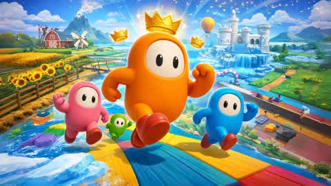 FALL GUYS  🌈👑 Easy Obby