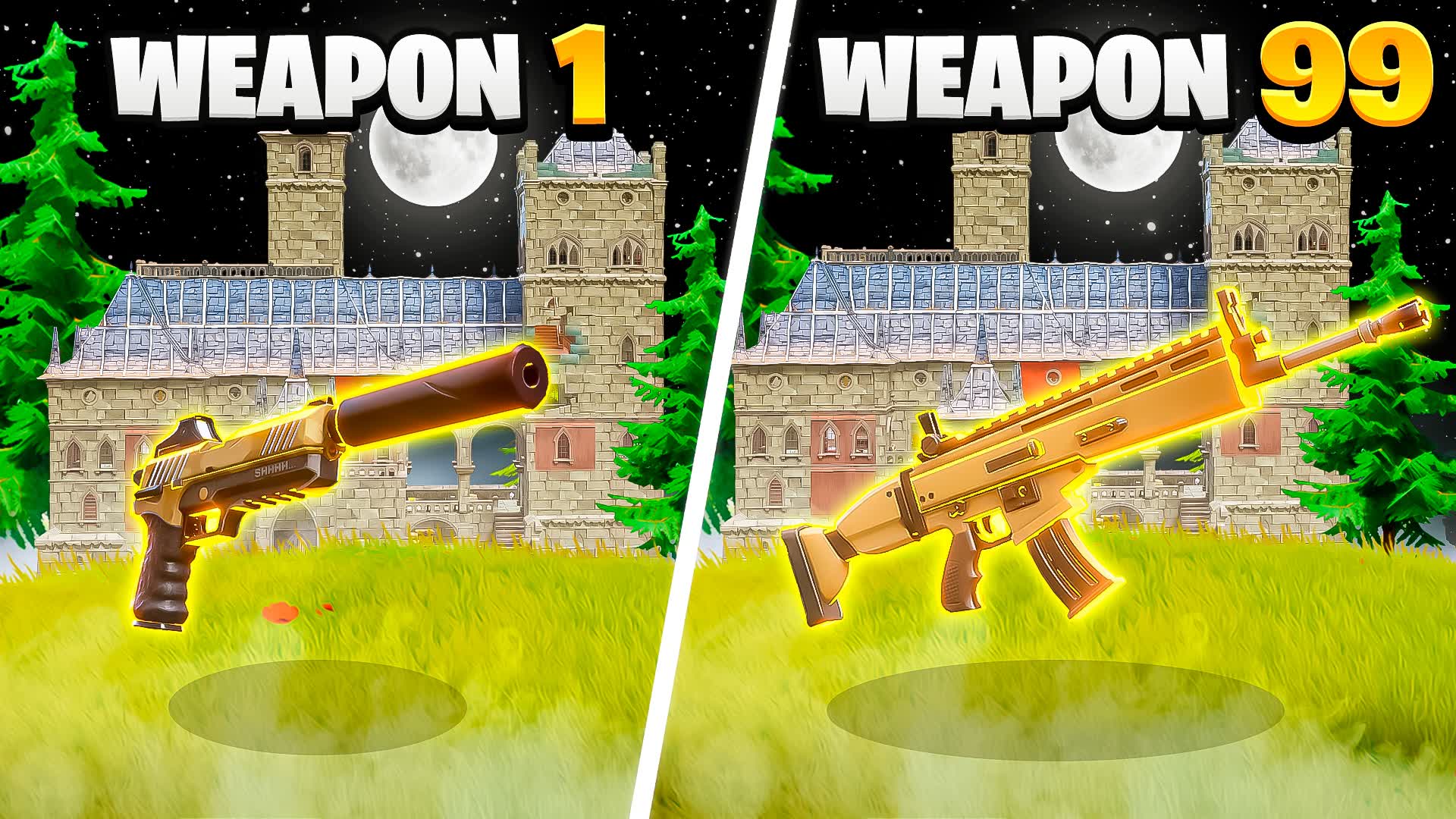 SCARY NIGHT GOLD GUN GAME 👻