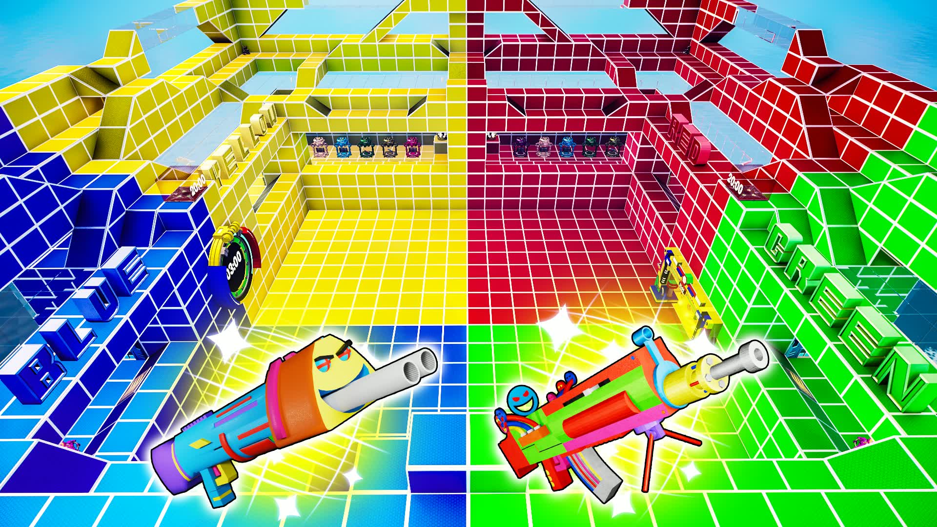 RED vs BLUE vs YELLOW vs GREEN