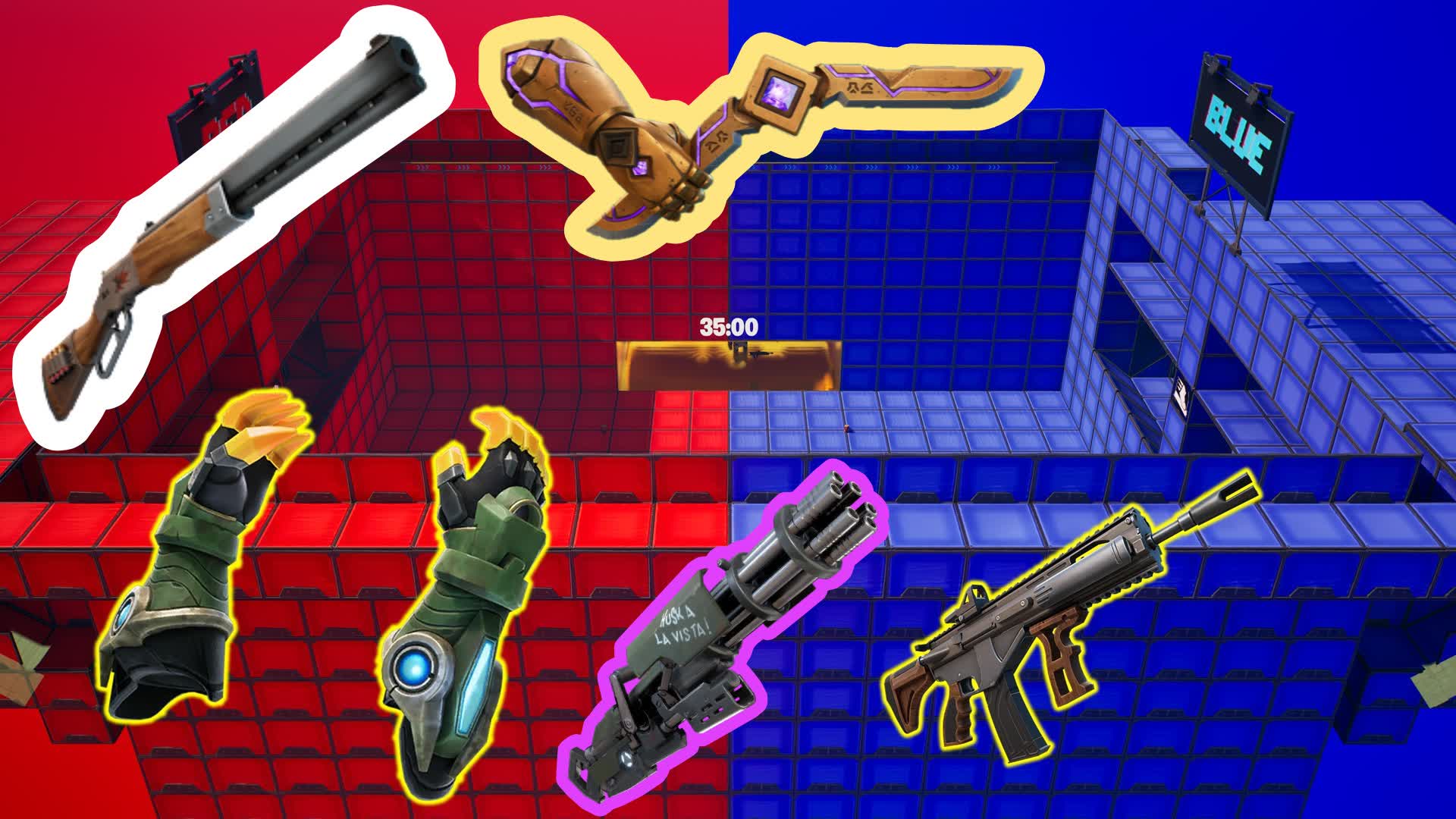 FUN RED VS BLUE 888174003385 by laviiva Fortnite Creative Map