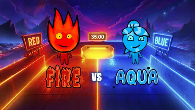 🔥 FIRE vs AQUA 💧🔴 RED vs BLUE 🔵