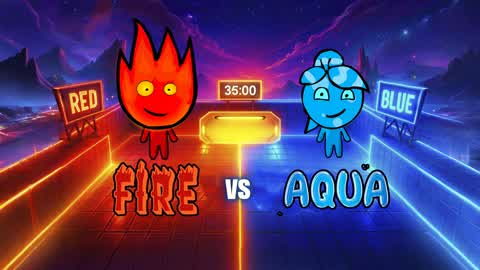 🔥 FIRE vs AQUA 💧🔴 RED vs BLUE 🔵