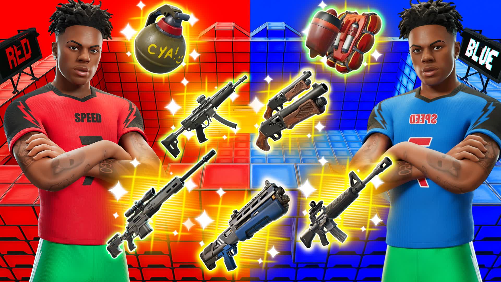 EVERYONE RED VS BLUE 🔴🔵