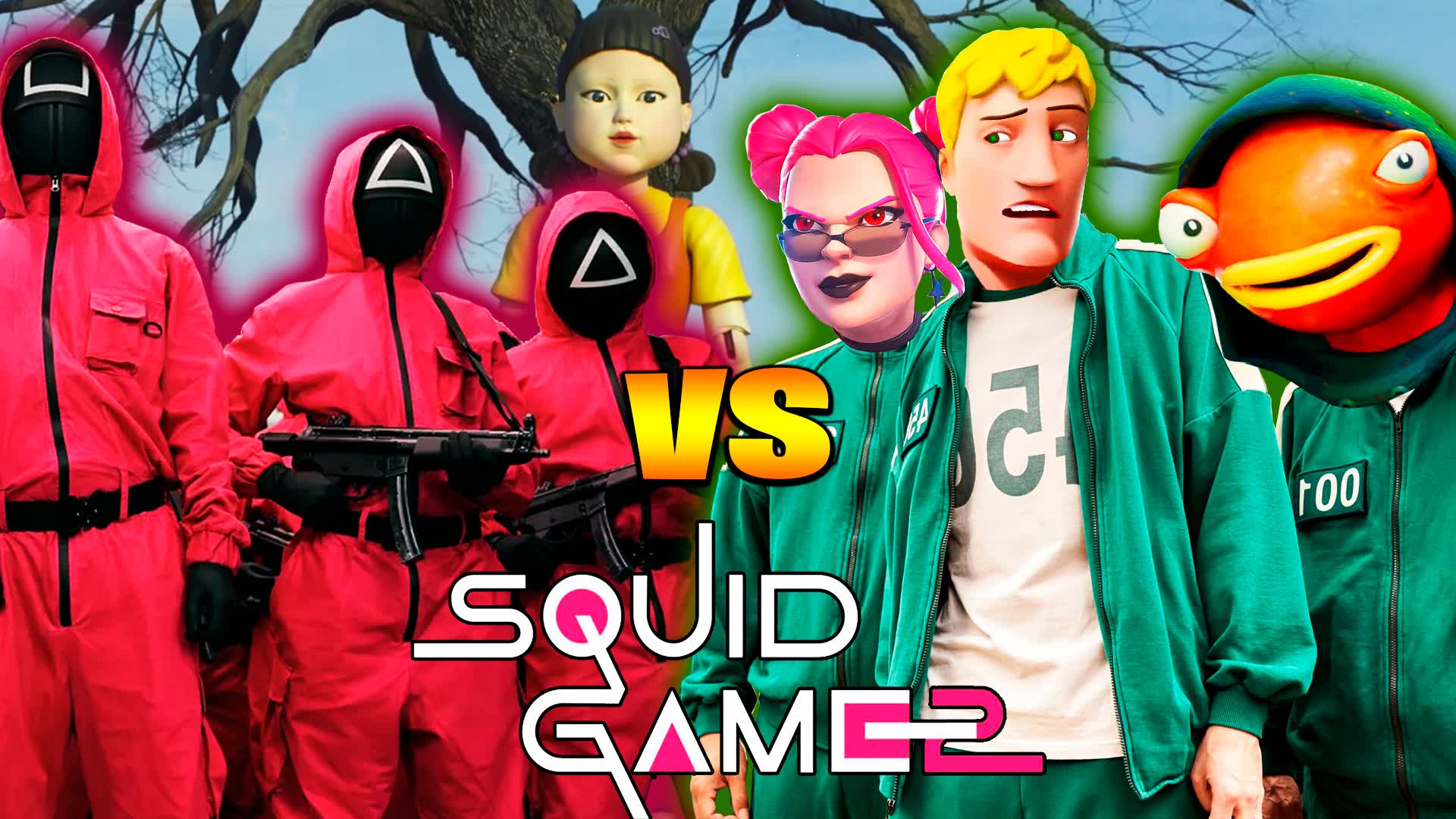 Squid Game 2 Players vs Guards 문어 게임