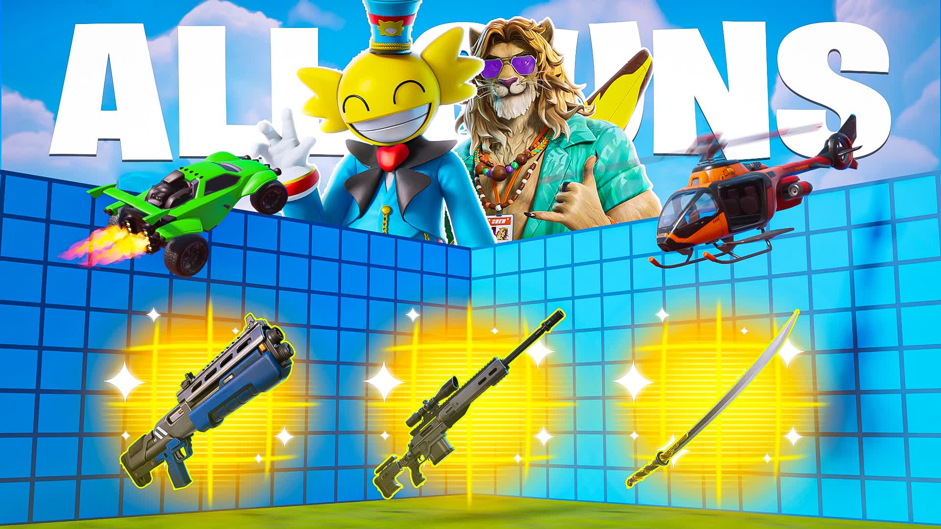 1V1 ALL GUNS & VEHICLES ALL WEAPONS