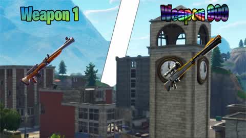 Tilted Towers One Shot Gun Game