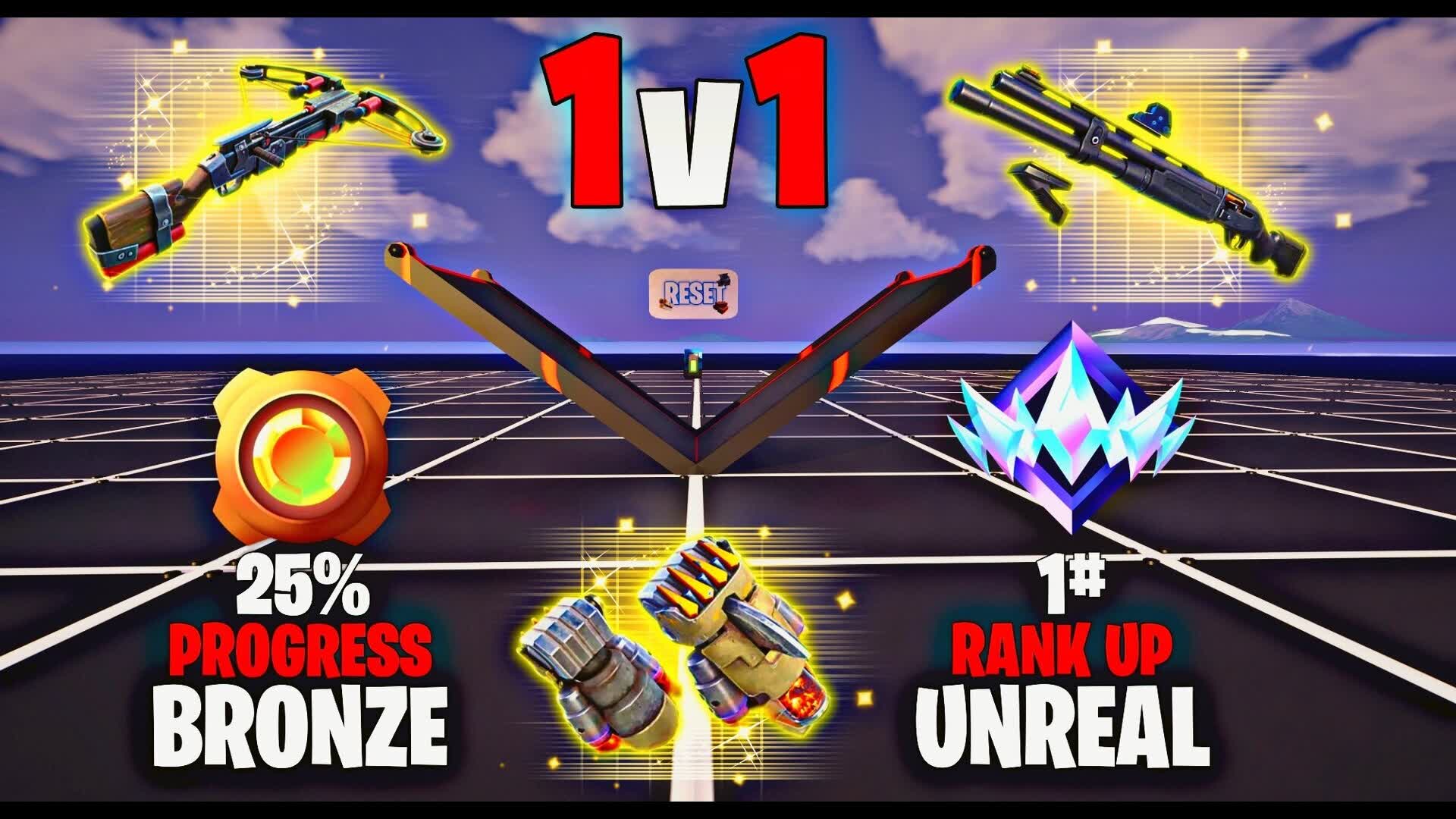 万人に無料 1V1 (16 PLAYERS) 288819725366 by shbu Fortnite Creative Map