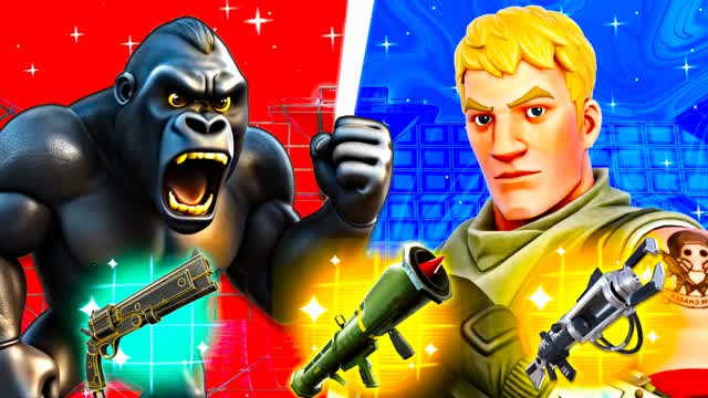 1 GORILLA VS 100 JONESY 🔴🔵