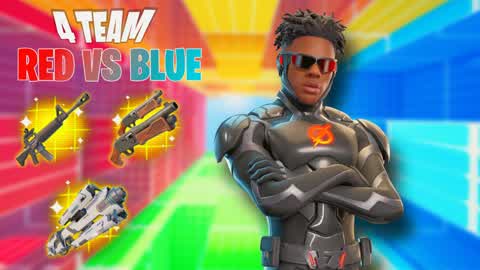 4 TEAM RED VS BLUE 🔴🔵🟢🟡
