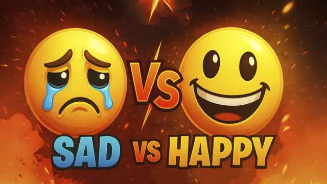 SAD vs HAPPY 😊😔 TRISTE vs FELIZ EMOJI