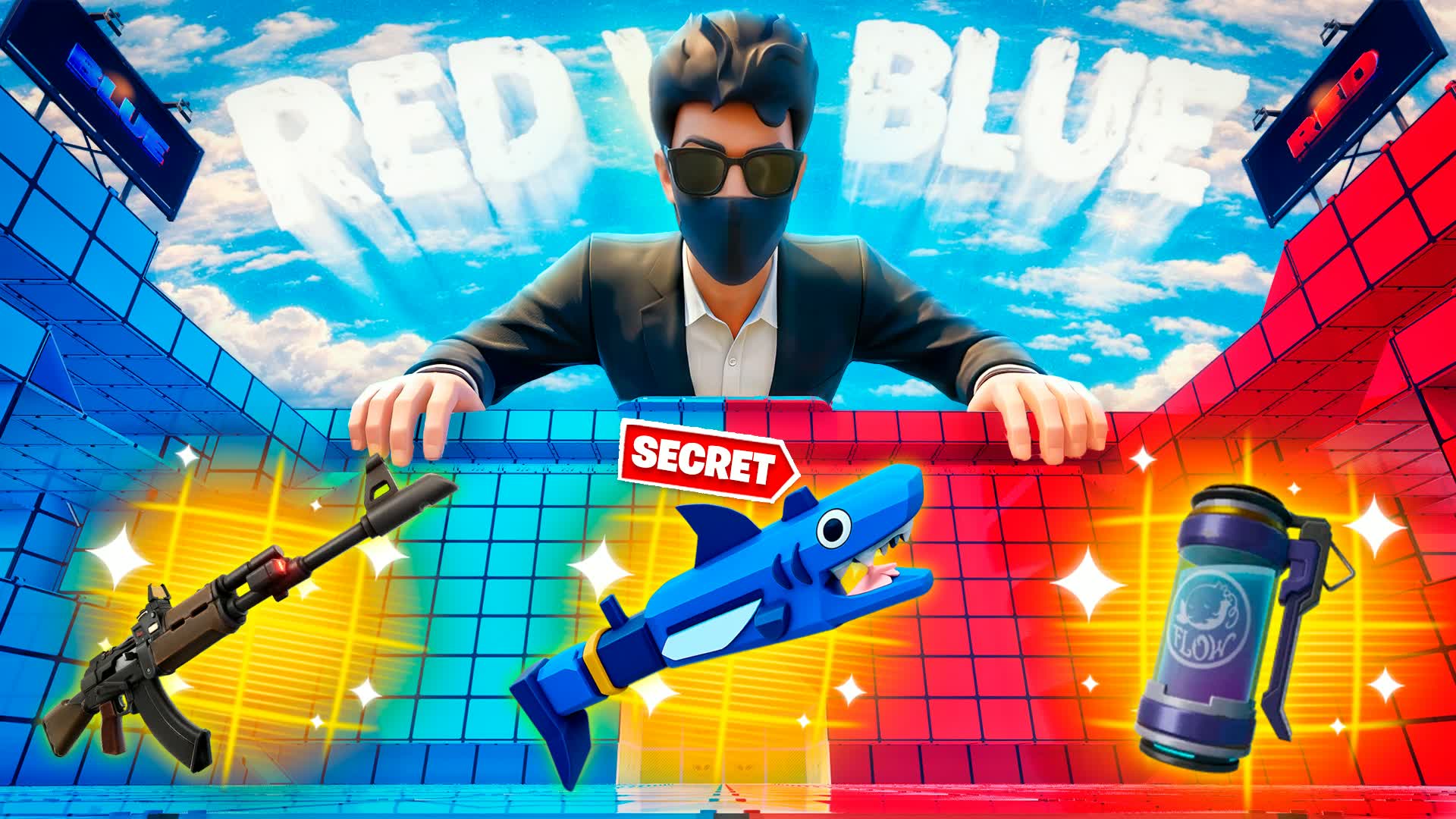 GREAT 🔴🔵 RED VS BLUE 0550-5567-4657 by drst - Fortnite Creative Map ...