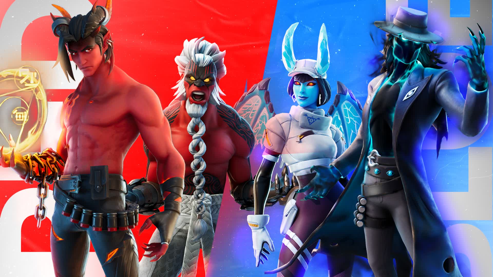 Red Vs Blue Chaotic Demon Wars 6762 8229 5922 By Ninoskey Fortnite 