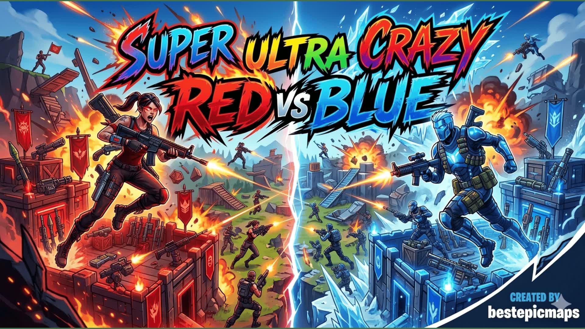 🔥 SUPER CRAZY Red vs BLUE (ALL GUNS) 🔥