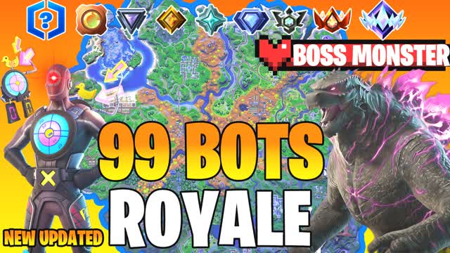 99 BOTS ROYALE + MONSTER BOSS ⭐RANKED⭐