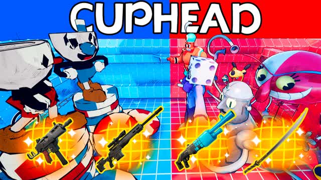 🔴RED VS BLUE🔵CUPHEAD🎲