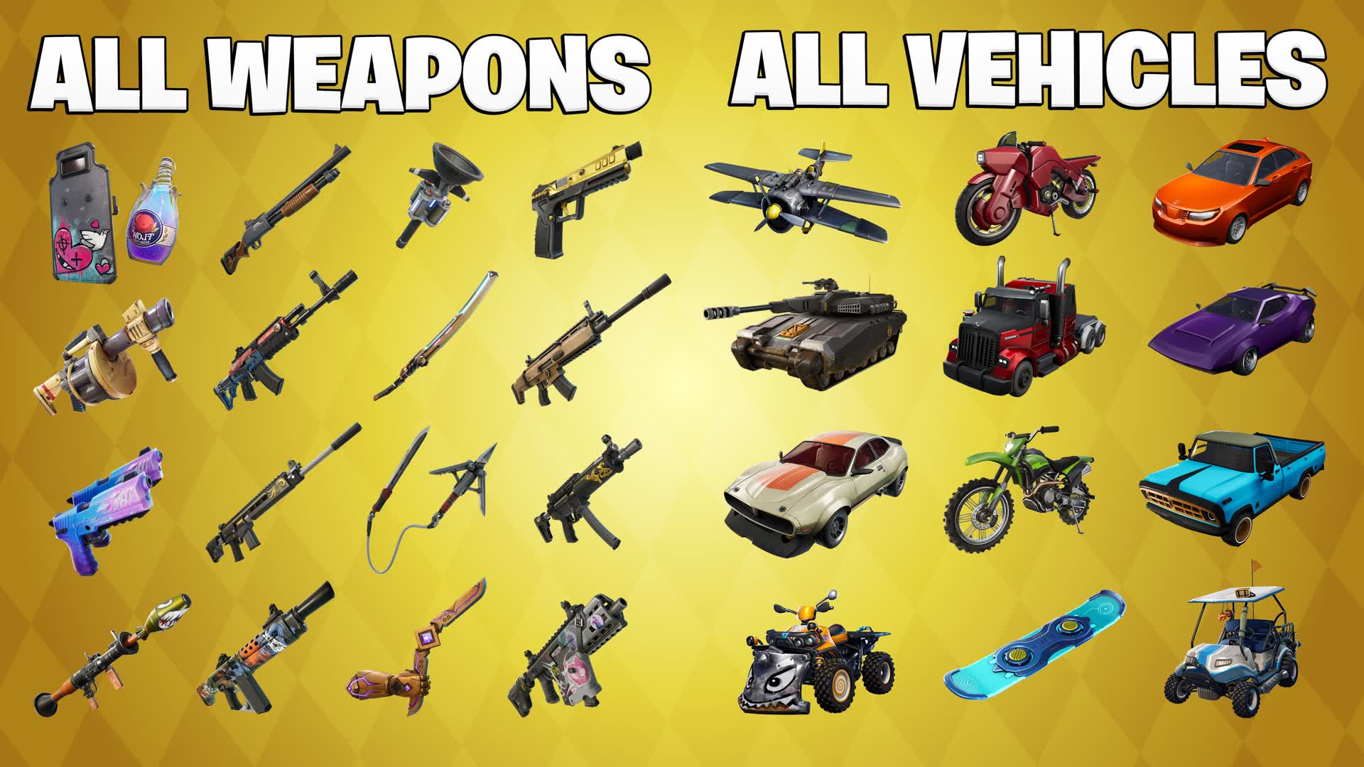 😵 FFA WORLD : ALL WEAPONS & CARS 🔫