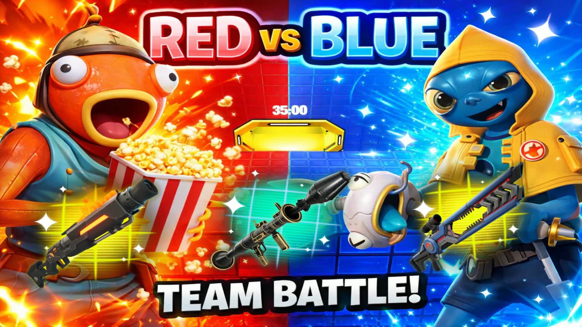 赤と青のマップ — クリーンなゲームプレイ