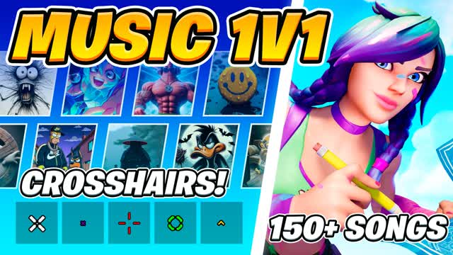 🏆SUPER MUSIC 1V1🎵500+ SONGS ALL GUNS🔫