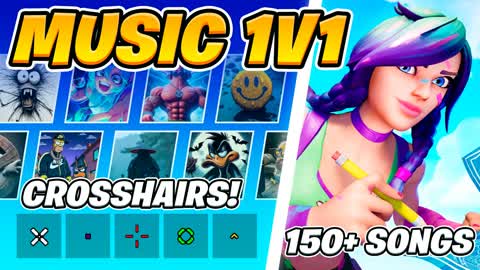 🏆SUPER MUSIC 1V1🎵500+ SONGS ALL GUNS🔫