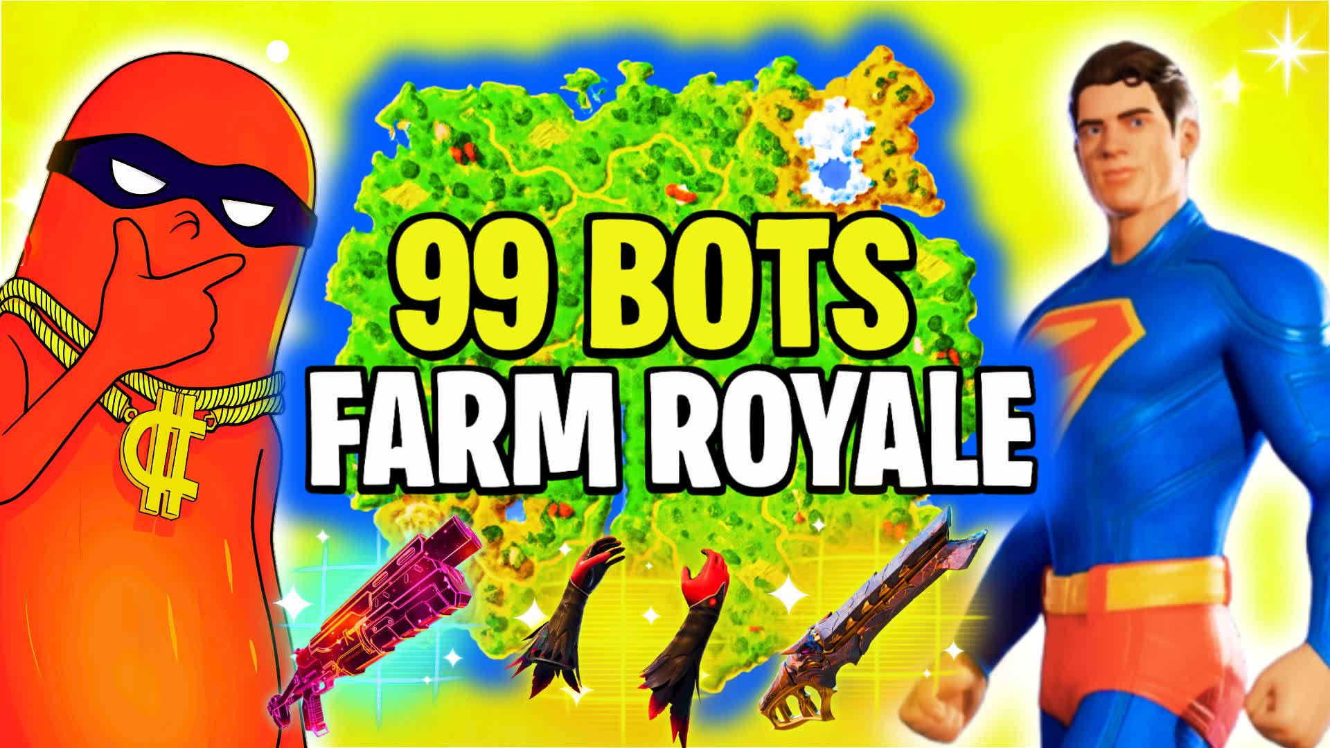 CRAZY 99 BOTS 🏆 ALL GUNS FFA HEROES