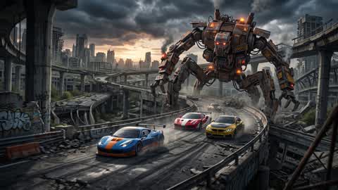 Titan Chase: Asphalt Ruins 🛣️🔥
