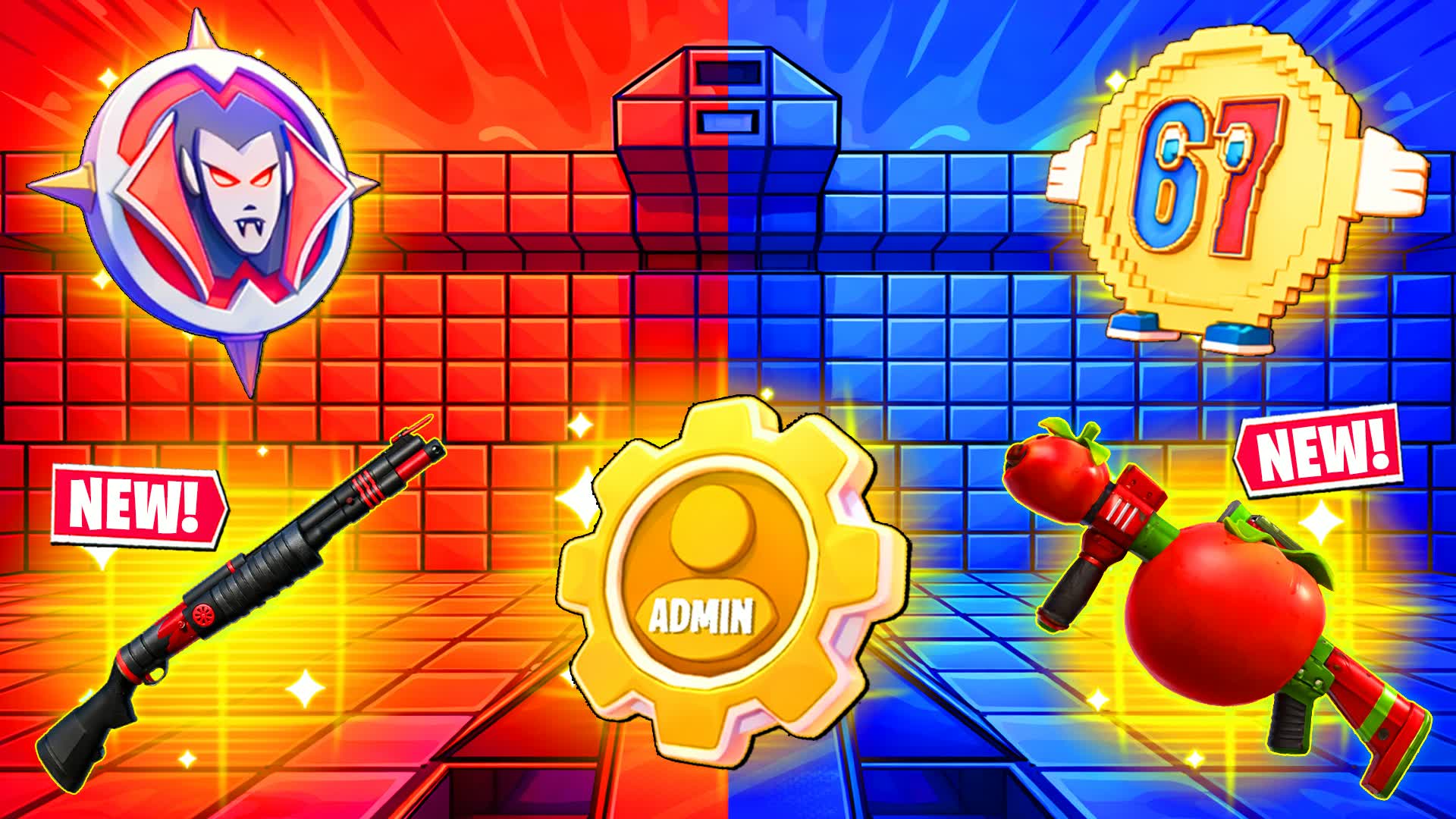 カスタムメダリオン 赤 vs 青