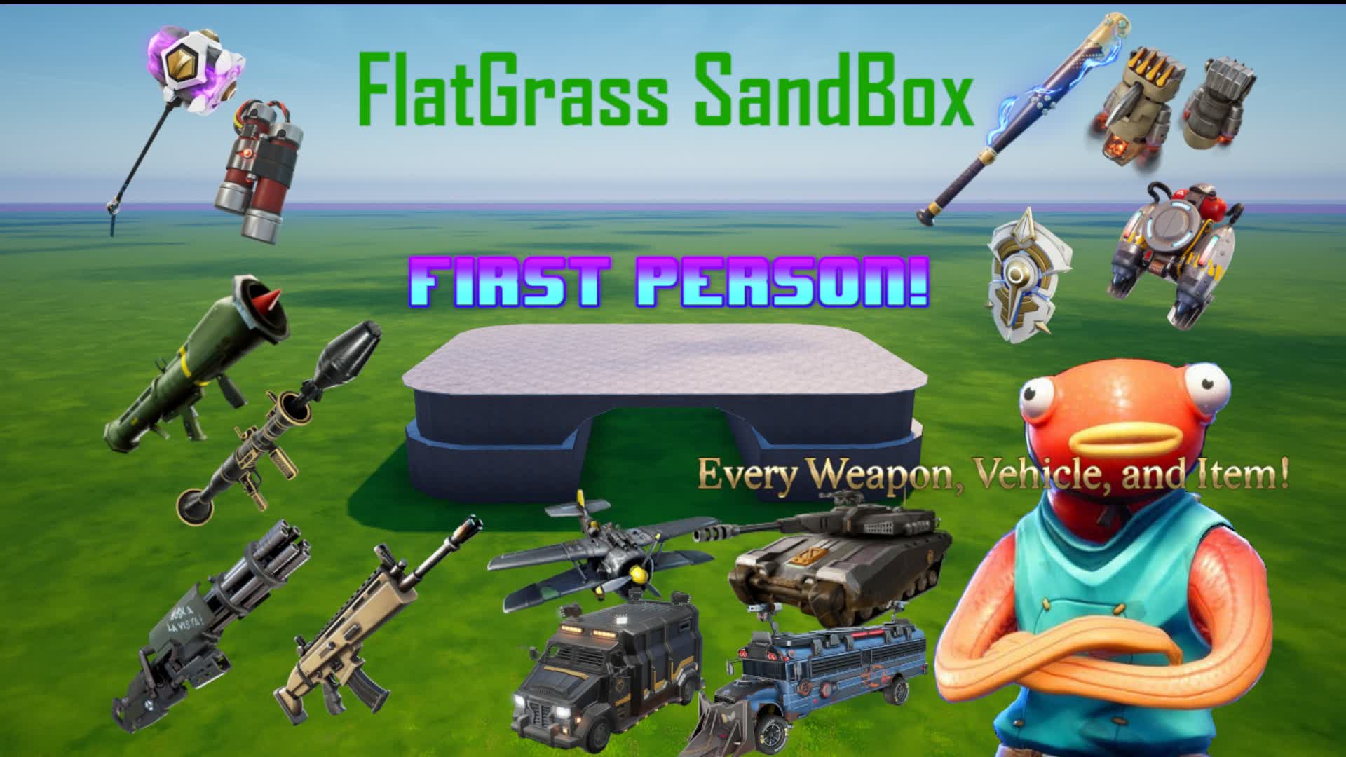 FlatGrass SandBox (Every Weapon/Vehicle)