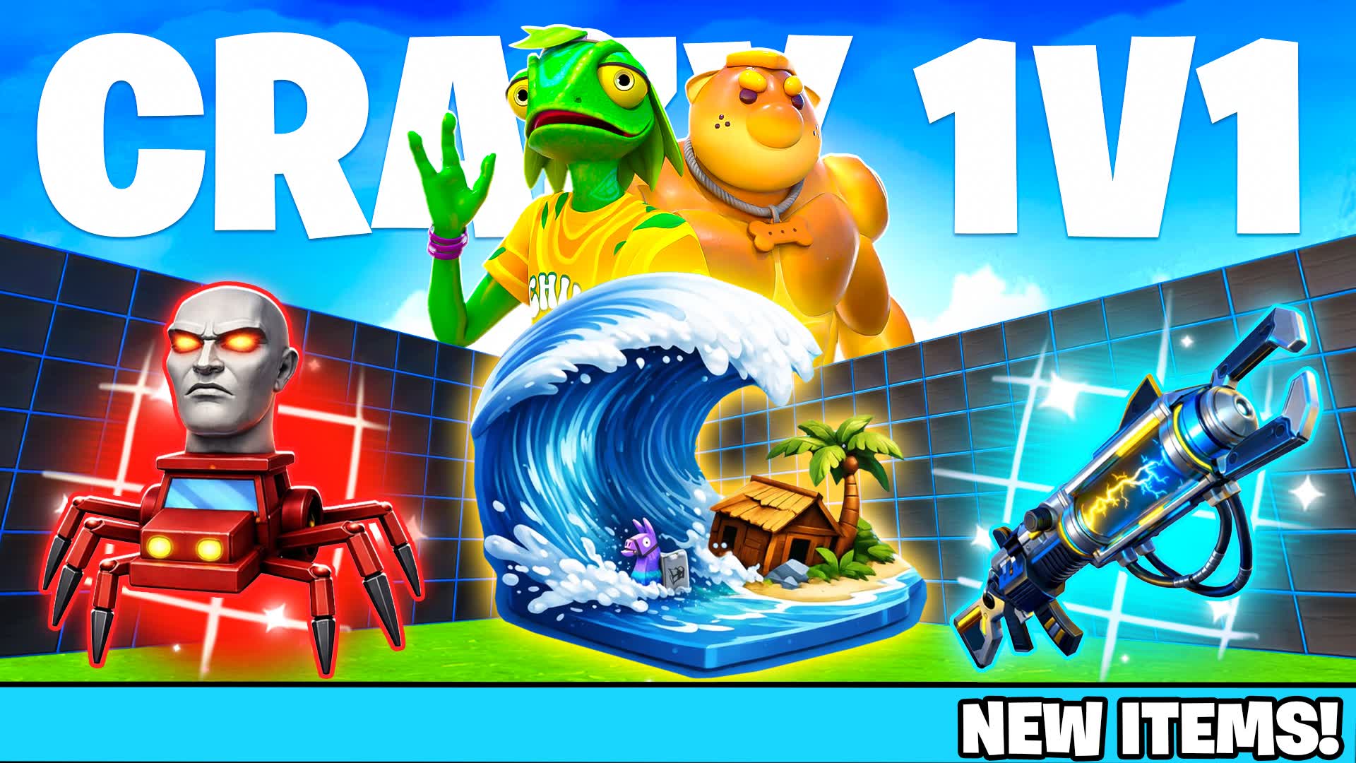 クレイジー 1V1 FFA - 全ての武器 & ライド