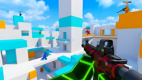 THE BEST BLUE VS RED 🔵🔴 RANDOM GUNS 🎯