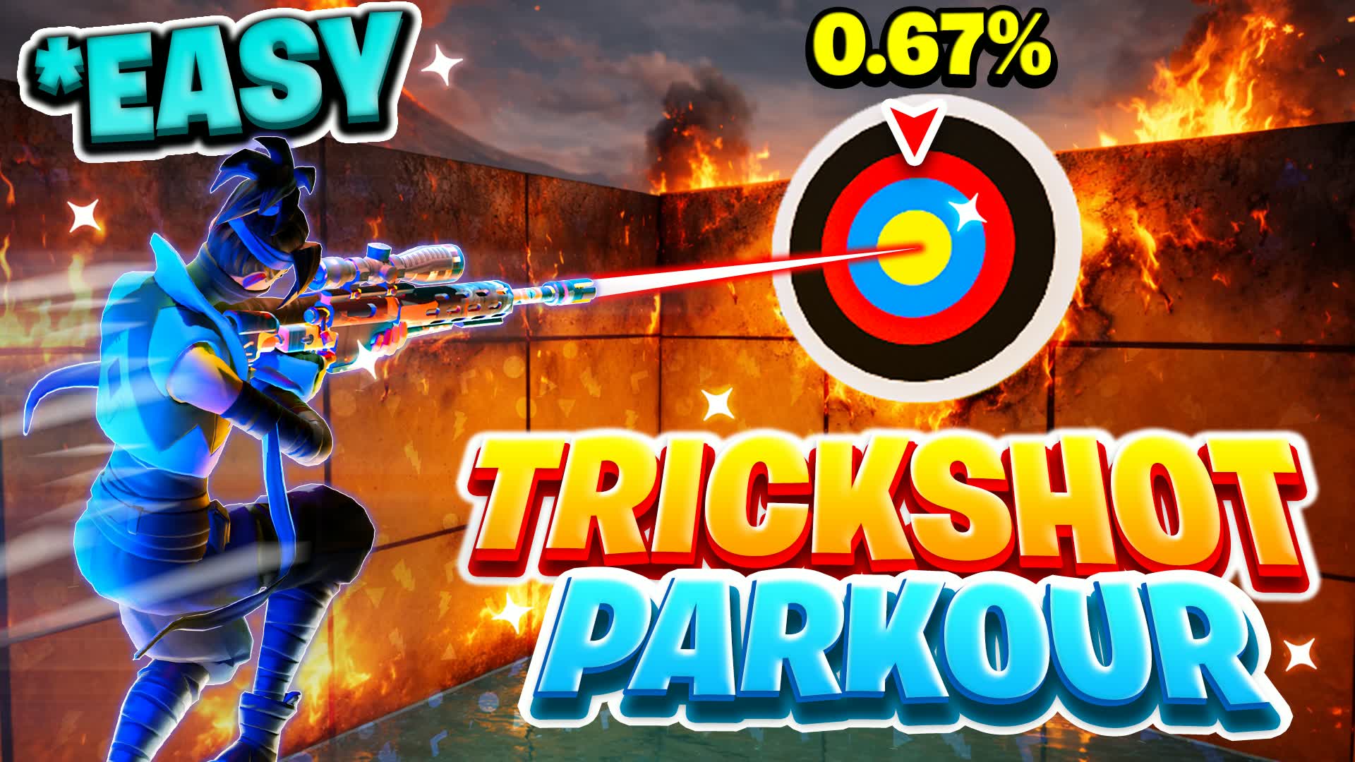 🌋LAVA TRICKSHOT PARKOUR🎯+100 LEVELS