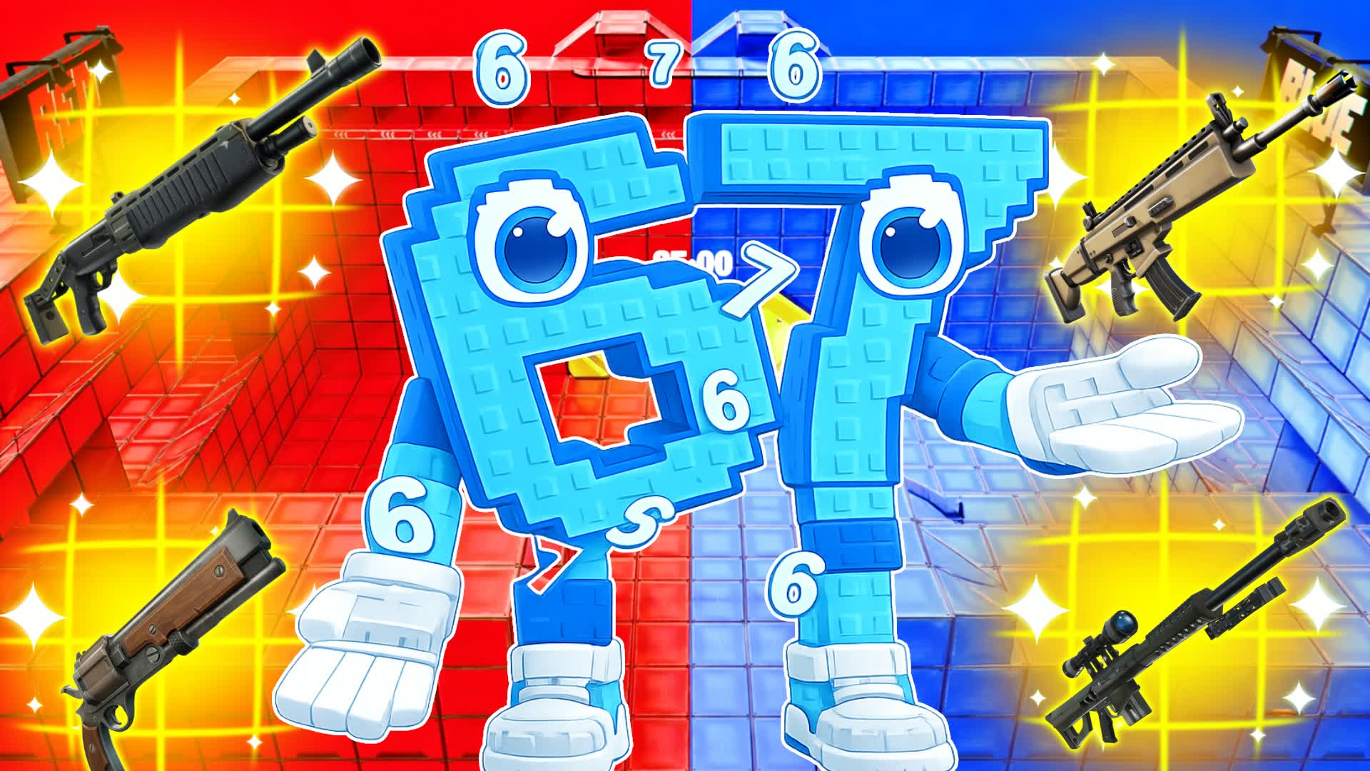 67 A RED VS BLUE CRAZY ROUGE VS BLEU RED