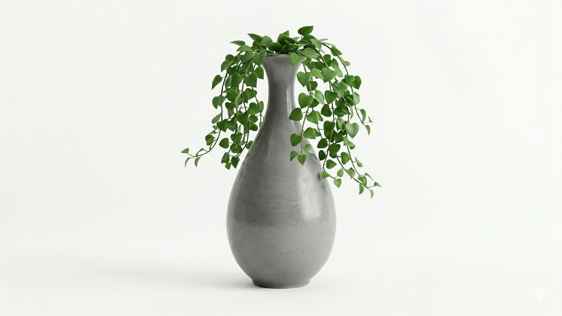 Um vaso de planta no meio do nada