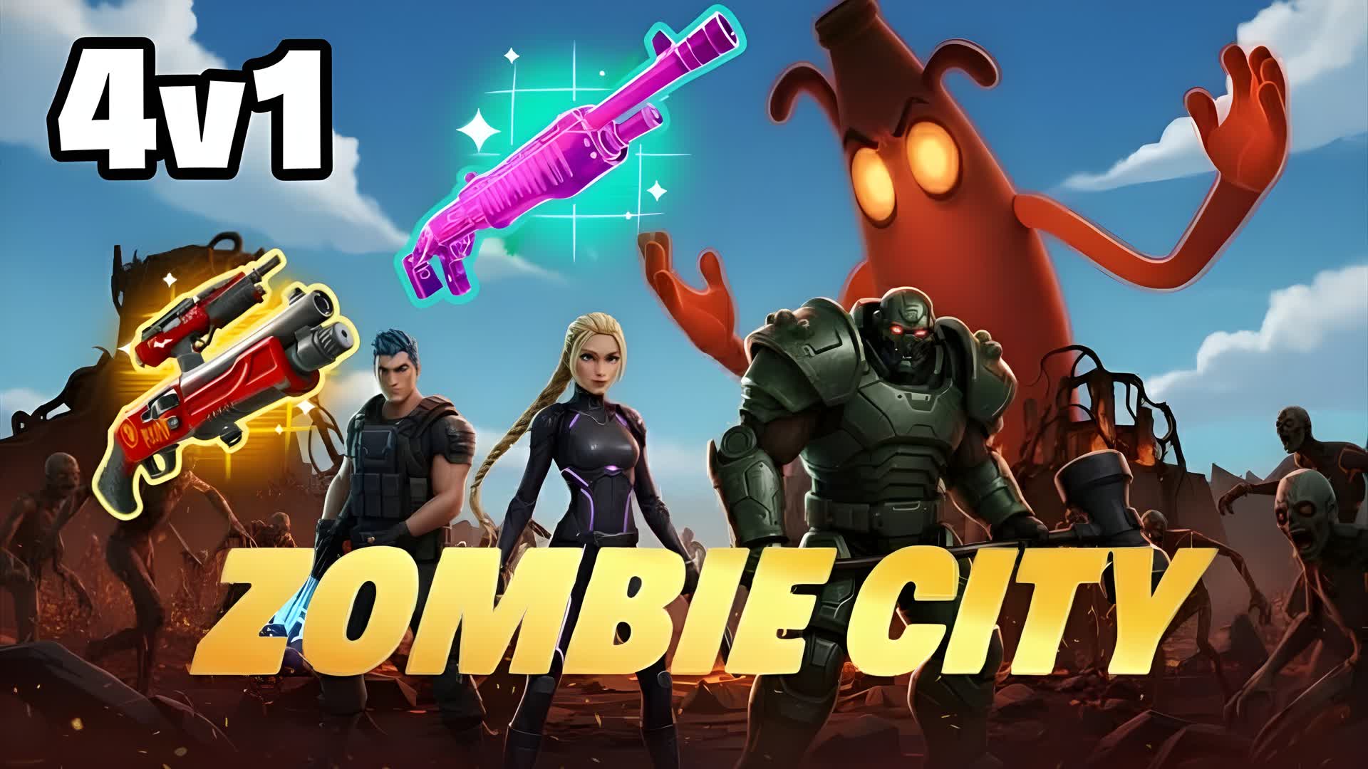 ZOMBIE CITY 4V1