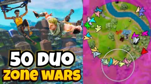 🏆 DUO ZONE WARS (50 Players) 🏆