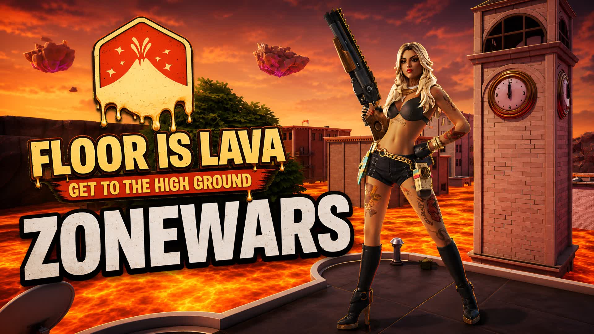🌋Floor is Lava ZoneWars🔥[SkullReaper]