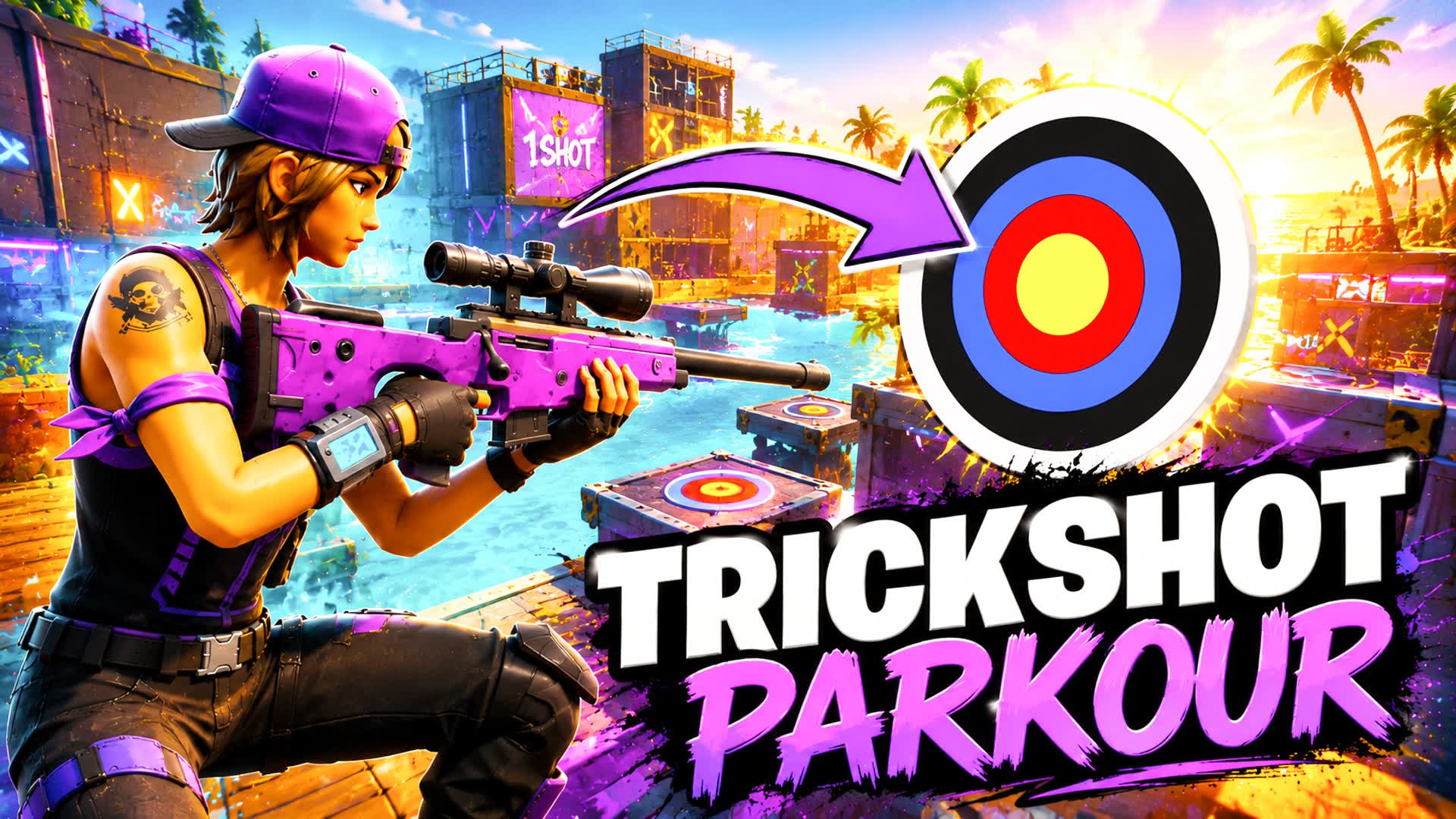 🎯NOIZE TRICKSHOT PARKOUR 125 LEVELS!!