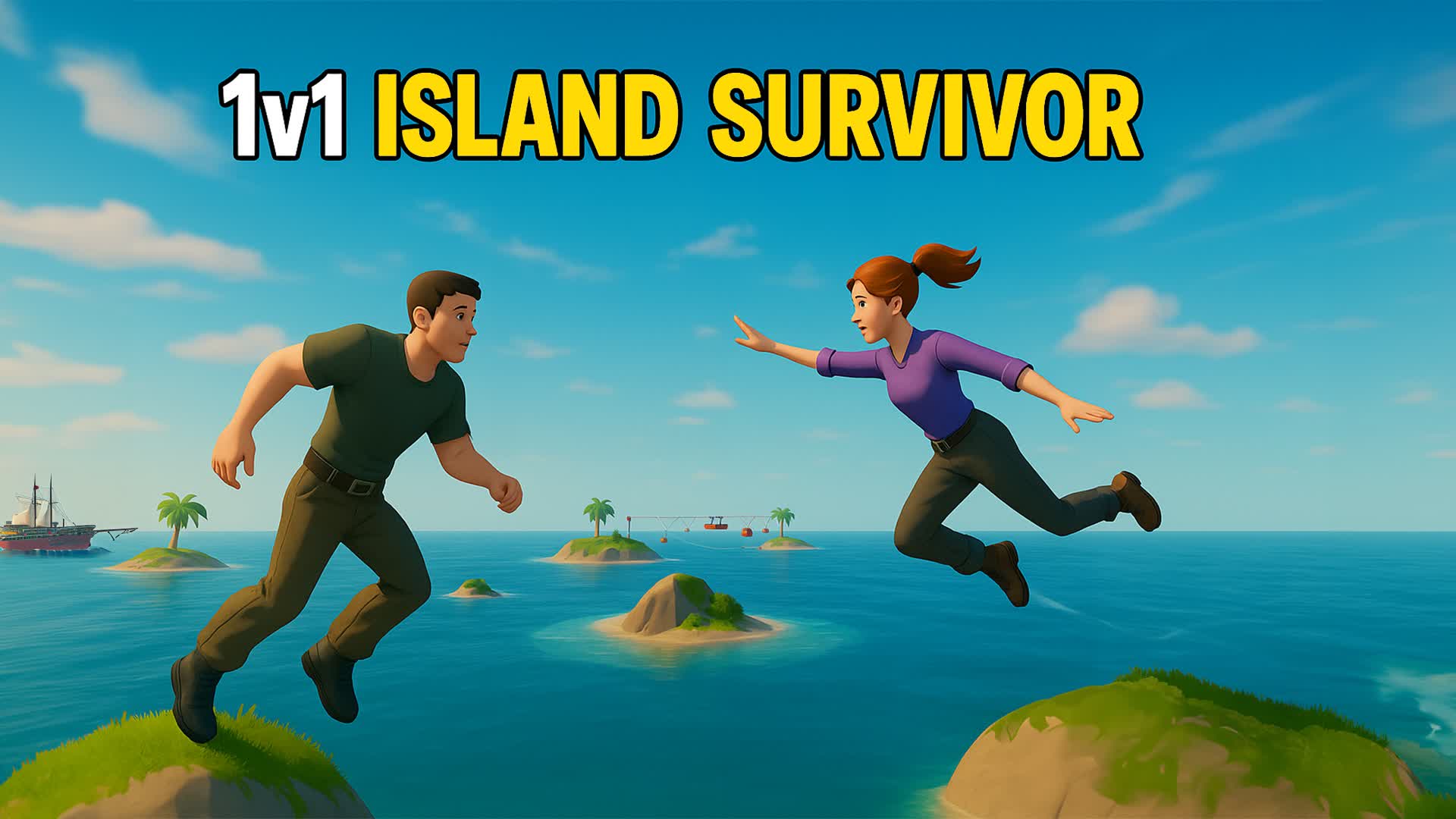 1v1 Island Survivor - Gun & Run