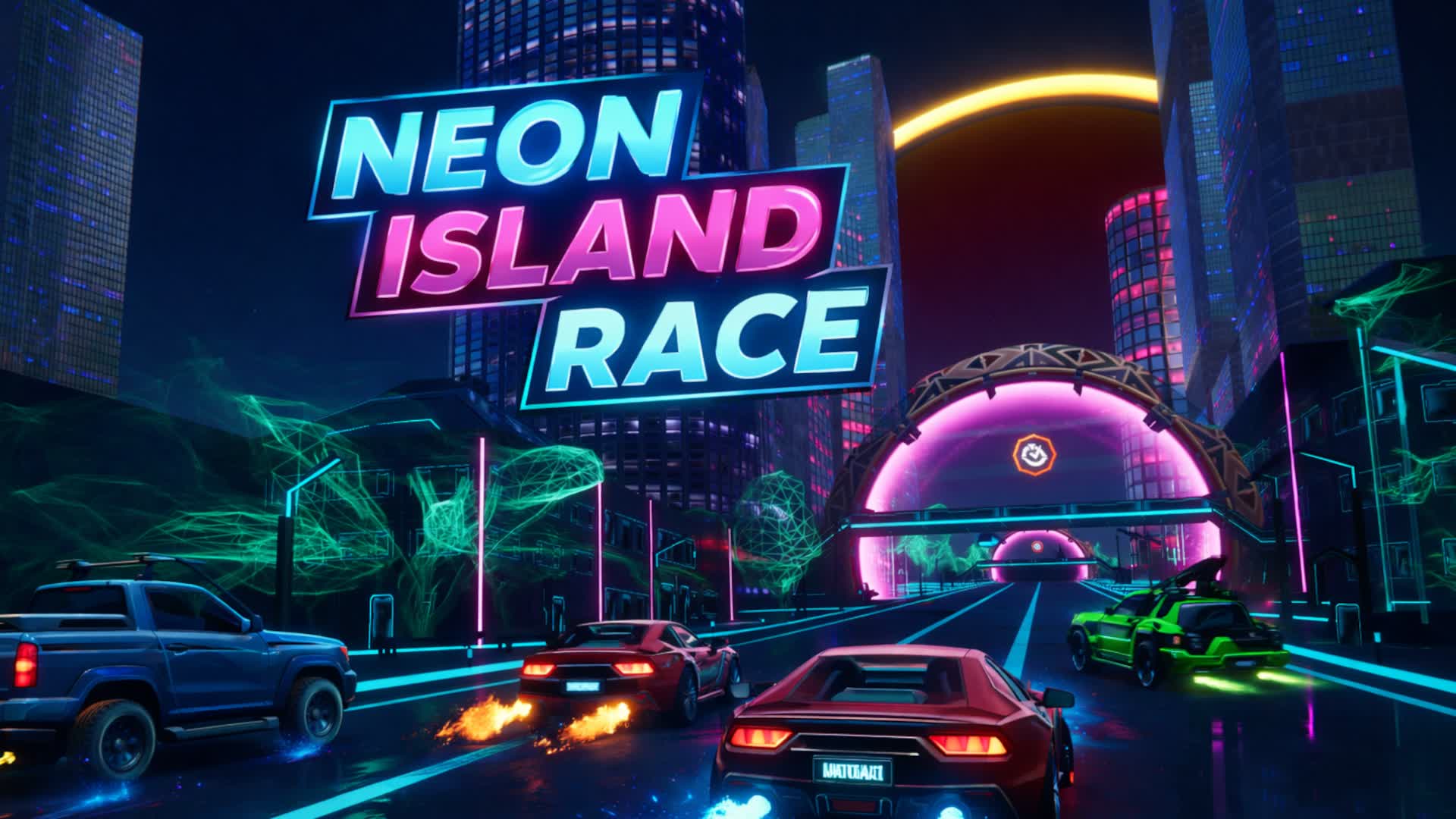 Neon Island Race - Night City 🏎️🏁
