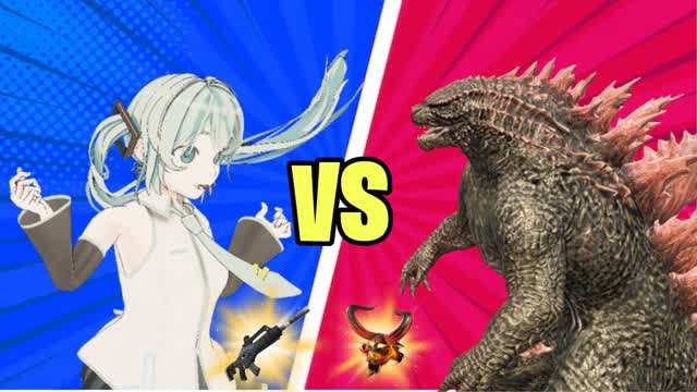 HATSUNE MIKU VS GODZILLA RED VS BLUE🔴🔵