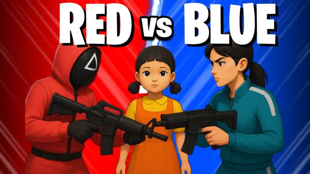 Squid Game Red vs Blue - All Guns