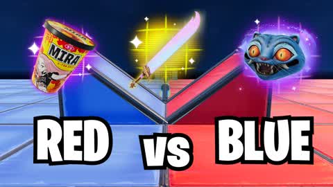 MEGA RED VS BLUE 1v1 BUILD FIGHT 🔴🔵